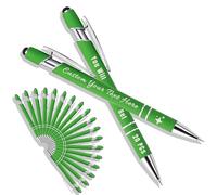 Générique Stylo Personnalisé avec Texte/Icône Gravé, Personnalisable 2-1 Stylo Multifonction avec Stylet, Multicolore, 20 Pièces