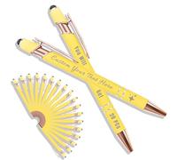 Générique Stylo Personnalisé avec Texte/Icône Gravé, Personnalisable 2-1 Stylo Multifonction avec Stylet, Multicolore, 20 Pièces