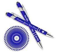 Générique Stylo Personnalisé avec Texte/Icône Gravé, Personnalisable 2-1 Stylo Multifonction avec Stylet, Multicolore, 50 Pièces