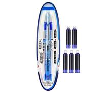 Générique Stylo Plume | Outil d'Écriture Étudiant, Stylo Plume Rétractable Anti-Fuite Pointe Moyenne 0,38mm avec 5 Cartouches d'Encre Rechargeables pour École, Bureau, Journal Personnel