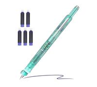 Générique Stylo Plume Rétractable - Stylo Plume de Bureau avec 5 Cartouches d'Encre,Pointe Fine 0.38mm Idéal pour Prise de Notes Rédaction Croquis Calligraphie Fournitures de Bureau