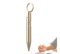 Générique Stylo Rétractable En Laiton - Laiton Massif Taille Standard | Stylo De Signature Portable, Stylos Bille De Poche, Porte-clés Écritoire | Écriture Fluide Pour Bureau, Affaires Et