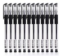 Générique Stylo Roller 0.5mm Pointe Stylo-Bille Stylos Lisse Stylo Écriture Bureau Fournitures Scolaires Pack Of 6 Noir Élégant et Populaire
