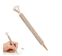 Générique Stylo Scintillant pour Femme,Stylo Bille À Poussoir Avec Strass et Gros,Instrument d'Écriture Scintillant - Pour Amie Enseignante Infirmière Bureau Travail Citations Quotidiennes Bureau