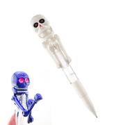 Générique Stylo squelette d'Halloween, stylo d'Halloween avec lumière - Stylo amusant illumine le squelette de boxe - Stylos à bille, décoration saisonnière, papeterie pour étudiants, salle de class