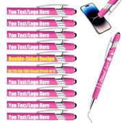 Générique Stylos à bille personnalisés à encre gel en vrac, stylos à bille rétractables, stylet gravé au laser personnalisé avec nom, texte, logo, stylo à bille en métal