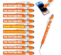 Générique Stylos à bille personnalisés à encre gel en vrac, stylos à bille rétractables, stylet gravé au laser personnalisé avec nom, texte, logo, stylo à bille en métal