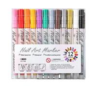 Générique Stylos à Vernis | Kit De 12 Stylos Vernis À Ongles,Marqueurs À Point Pour,Pour Manucure Maison Salon Soirée Mariage Voyage Et Fêtes