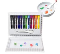 Générique Stylos De Dessin Pour,Stylos Artistiques Flottants à l'Eau pour Dessin | Marqueurs Effaçables 12 Couleurs avec Cuillère Idéal Maternelle Maison École