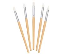 Générique Stylos de Sculpture en Bois et Silicone 5 Pièces pour Pâte Polymère, Outils Pratiques pour Modelage et Dessin, pour Sculpture et Création Artistique