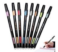 Générique Stylos Effaçables,8 Pièces 0,7 mm Papeterie Multicolore - Stylos à encre multicolores | Pour Enseignants, Scrapbookers, Éducateurs, Étude, Loisirs Créatifs, Croquis, École, Maison, Bureau,