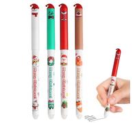 Générique Stylos Effaçables pour | 4 Pièces Outil d'Écriture de Noël | Stylos à Encre Gel Festifs,pour Étudiants Artistes Bureau Scrapbookers Croquis Journal Rédaction Bricolage