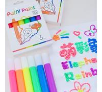 Générique Stylos Gonflants - Coque ABS | Lot De 6 Feutres De Peinture Magique | Marqueurs De Coloriage Bulles 3D Outils Dessin Fournitures Créatives Livres D'Art Cadeaux Usage