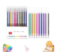 Générique Stylos Implementarch, Ensemble De Stylos Gel Pailletés, Ensemble De Gel Pailletés, De À Encre Pailletée Irisée 8/12/18/24/36/48, Pour Dessiner, Griffonner (12 pièces)