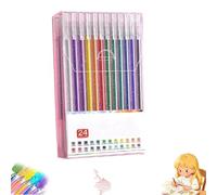 Générique Stylos Implementarch, Ensemble De Stylos Gel Pailletés, Ensemble De Gel Pailletés, De À Encre Pailletée Irisée 8/12/18/24/36/48, Pour Dessiner, Griffonner (24 pièces)