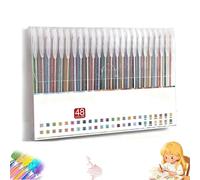 Générique Stylos Implementarch, Ensemble De Stylos Gel Pailletés, Ensemble De Gel Pailletés, De À Encre Pailletée Irisée 8/12/18/24/36/48, Pour Dessiner, Griffonner (48 pièces)