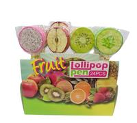 Générique Stylos Lollipops en Forme de Fruits, Ensemble de 4 stylo Pièces, Design Fruits Assortis, Motif Pastèque et Kiwi