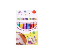 Générique Stylos Popcorn 6 Couleurs,Kit Stylos Popcorn Gonflables | Stylos à Dessin 3D Effet Pop, Matériel de Bricolage Créatif pour Activités Enfantines, Loisirs Artistiques Manuels