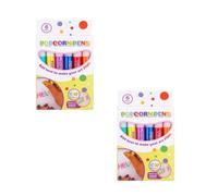 Générique Stylos Popcorn 6 Couleurs,Kit Stylos Popcorn Gonflables | Stylos à Dessin 3D Effet Pop, Matériel de Bricolage Créatif pour Activités Enfantines, Loisirs Artistiques Manuels