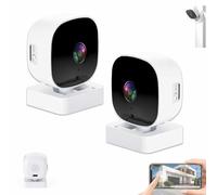 Générique Succeedto Crystal Clear 2k Security Camera, Wireless Window Cameras for Home Security Indoor, Color Night Vision, 24/7 Recording & Smart Alerts Easy Install (2 pcs)