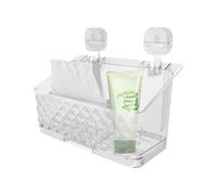 Générique Suction Cup Bathroom Shelf, No Drill Wall Mounted Bath Organizer Rack, Removable Shower Storage for, Kitchen, Living Room, Mirror, Tile, Glass, Sink Area, Apartment, Small Space