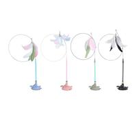 Générique Suction Cup Cat Toy, Cat Teasing Stick, Feather Wand Toy, Strong Suction Base, 360° Flexible Movement, Indoor Play for All Breeds Kittens Cats, 9.45x13.39