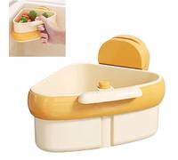Générique Suction Cup Sink Corner Rack, 2025 New Upgraded Suction Cup Press Sink Drainer Basket, Food Waste Catcher with Suction Cup Sucker for Kitchen(Orange)
