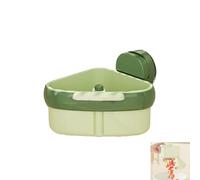 Générique Suction Cup Sink Corner Rack, Kitchen Sink Strainer Basket with Press Dumping & Self-Cleaning Design, Corner Sinks Trash Catcher for Food Waste (Green)