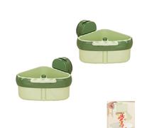 Générique Suction Cup Sink Corner Rack, Kitchen Sink Strainer Basket with Press Dumping & Self-Cleaning Design, Corner Sinks Trash Catcher for Food Waste (2Pcs*Green)