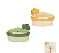 Générique Suction Cup Sink Corner Rack, Kitchen Sink Strainer Basket with Press Dumping & Self-Cleaning Design, Corner Sinks Trash Catcher for Food Waste (2Pcs*Mix)