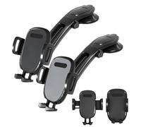 Générique Suction Type Downward Bending Phone Mount,with One Button Release Clamp,Windshield Holder,Universal Car Windshield Silicone Dashboard Suction Cup 360 Degree Mount Holder Stand (Mix)