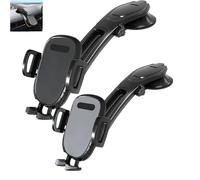 Générique Suction Type Dowward Bending Phone Mount, 360 Downward Bending Phone Mount Car, with One Button Release Clamp for Most Phones (Black and Gray)