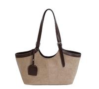 Générique Suede Shoulder Bag for Women 2025, Vintage Hobo Tote Purse, Stylish Hobo Handbags Retro Top Handle Fall Purses (Khaki)