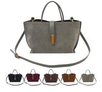 Générique Suede Tote Bags for Women Retro Top-Handle Crossbody Shoulder Bag Handbags Purses Satchel for Travel Work 2025 (grey)