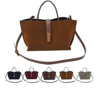 Générique Suede Tote Bags for Women Retro Top-Handle Crossbody Shoulder Bag Handbags Purses Satchel for Travel Work 2025 (khaki)