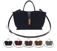 Générique Suede Tote Bags for Women Retro Top-Handle Crossbody Shoulder Bag Handbags Purses Satchel for Travel Work 2025 (black)