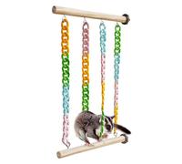 Générique Sugar Glider Climbing Toys, Pet Swing Rack, Chew-Proof Cage Accessory, Small Animal Exercise and Chewing Toy 11.81x7.87x0.59 inches for Boredom Relief and Enclosure Decor