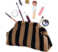 Générique Summer Beach Clutch Purses - Women Woven Crochet Handbags | Casual Vertical Stripe Bag | Dumpling Clutch Purses | color block Handbags for Beach, Dinner, Weddings