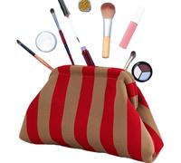 Générique Summer Beach Clutch Purses - Women Woven Crochet Handbags | Casual Vertical Stripe Bag | Dumpling Clutch Purses | color block Handbags for Beach, Dinner, Weddings