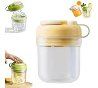 Générique Summer Ice Cup - 3 in 1 Water Cup, Ice Cube Cups with Lid & Molds, Squeeze Ices Bottle with Handle for Coffee, Juice, Smoothie, Freezer, Travel, Gym & Home Use (Beige,380ml)