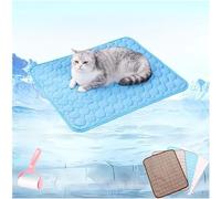 Générique Summer Indoor Dog Cooling Pad,Washable Portable Pet Cooling Soft Pad,Foldable Ice Silk Self Cool Mat,Thickened Anti-Scratch Anti-Slip Pet Cool Blanket