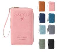 Générique Summer Simple Plain Passport Cases Back to School, Charm Infinite Travel Wallet, Multi-Functional Zipper Travels Cards Holder, Blocking Card Holder, for School, Outdoor (Pink)