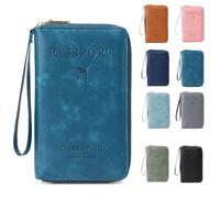 Générique Summer Simple Plain Passport Cases Back to School, Charm Infinite Travel Wallet, Multi-Functional Zipper Travels Cards Holder, Blocking Card Holder, for School, Outdoor (Peacock Blue)