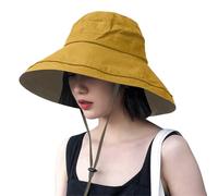 Générique Sun Bucket Hat Femme Large Bord, Protection UV Optimale, Modèle Pliable Et Packable, Taille Ajustable, Idéale pour Plage, Safari, Randonnée Et Voyage