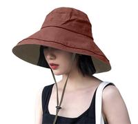 Générique Sun Bucket Hat Femme Large Bord, Protection UV Optimale, Modèle Pliable Et Packable, Taille Ajustable, Idéale pour Plage, Safari, Randonnée Et Voyage