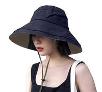 Générique Sun Bucket Hat Femme Large Bord, Protection UV Optimale, Modèle Pliable Et Packable, Taille Ajustable, Idéale pour Plage, Safari, Randonnée Et Voyage