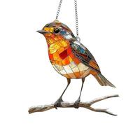 Générique Sun Catchers Decor, Acrylic Window Hangings, 7.87x7.87in Garden Light Ornament, High-Transparency Design, Bird Pattern Accents for Home Wall, Porch, Room, and Outdoor Spaces