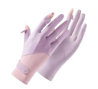 Générique Sun Gloves - Ice Silk Thin Splicing, Full Finger Sunblock Handwear, Anti Slip Cooling Summer Wear | UV Protection Handwear, Breathable Outdoor Sports Wear for Running Cycling Driving