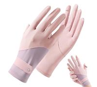 Générique Sun Gloves - Ice Silk Thin Splicing, Full Finger Sunblock Handwear, Anti Slip Cooling Summer Wear | UV Protection Handwear, Breathable Outdoor Sports Wear for Running Cycling Driving
