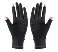Générique Sun Gloves - Ice Silk Thin Splicing, Full Finger Sunblock Handwear, Anti Slip Cooling Summer Wear | UV Protection Handwear, Breathable Outdoor Sports Wear for Running Cycling Driving